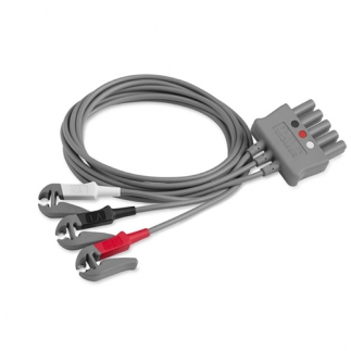 КАБЕЛЬ ЭКГ НА 3 ОТВЕДЕНИЯ С ЗАЖИМАМИ ДЛЯ ДЕФИБРИЛЛЯТОРА PHILIPS EFFICIA DFM100 989803160661